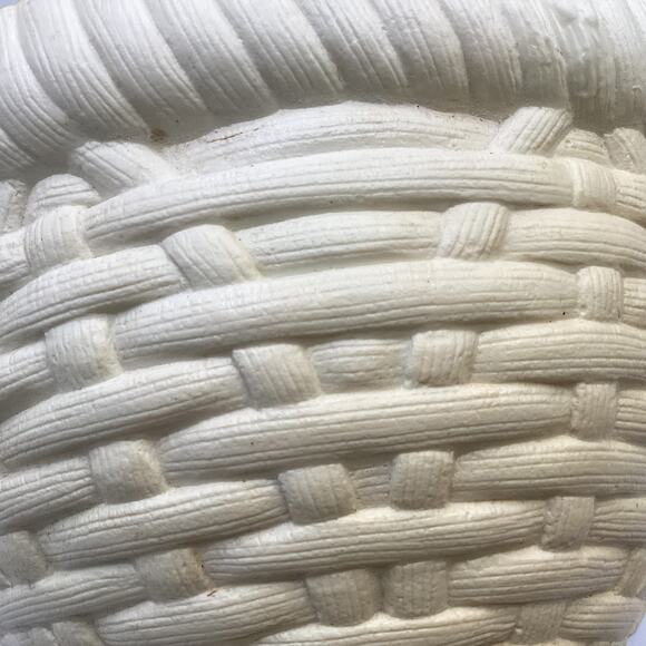 Vintage 1970s Burwood (1628) Hollywood Regency Faux Rattan Wall Pocket Planter - Picture 6 of 9